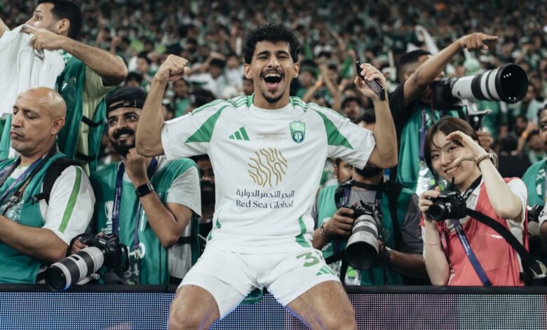 سعد بالعبيد لاعب النادي الأهلي