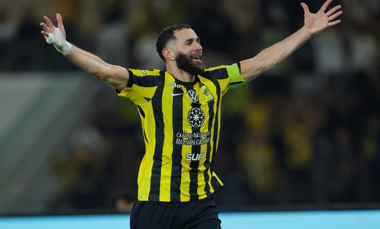 كريم بنزيما قائد نادي الاتحاد السعودي