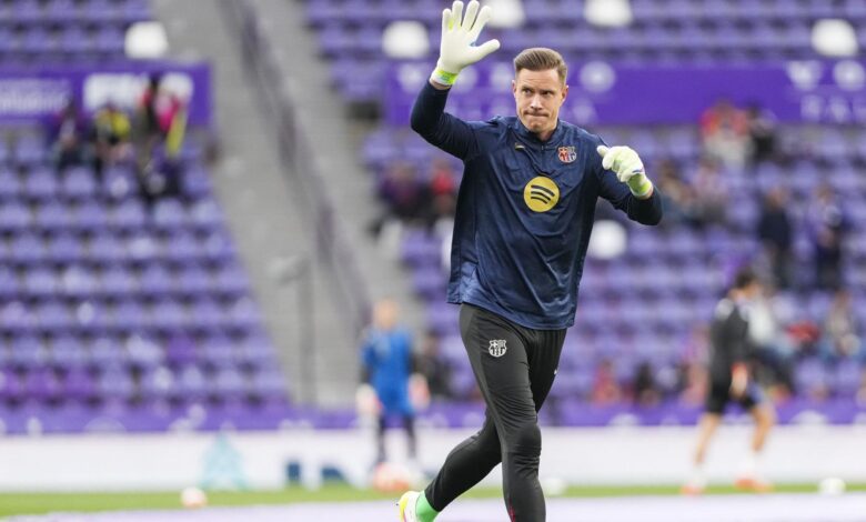 إنذار نهائي يهدد مستقبل تير شتيجن في برشلونة- getty