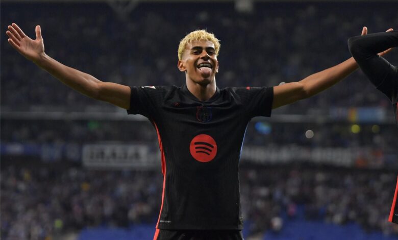 لامين يامال يتفوق على ميسي ورونالدو بمبيعات القمصان-Getty