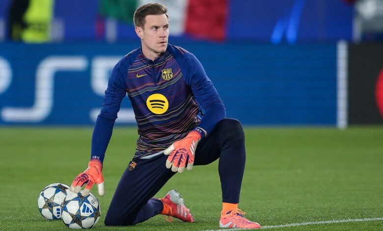 هل يغادر تير شتيجن برشلونة صوب البريميرليج؟-Getty