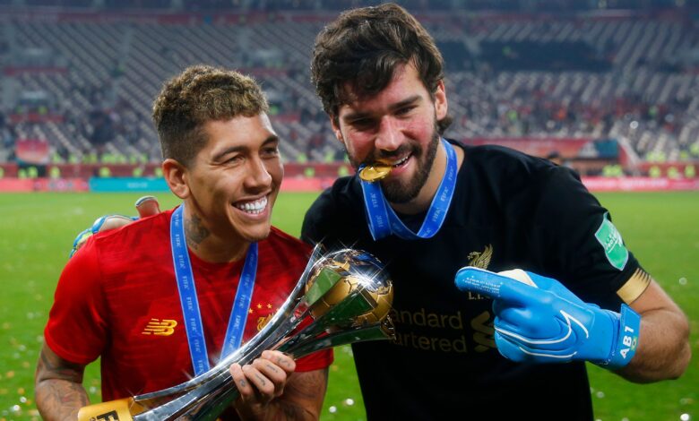 فيرمينو يضحك بعد مواجهة أشباه ميسي ومبابي وفان دايك-Getty