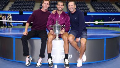 ماذا جرى في مباراة بن شيلتون؟ جائزة ستيفان إيدبرج تذهب لألكاراز(getty)