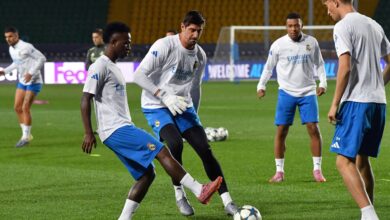 كورتوا: محظوظ باللعب مع مبابي بعد فوز ريال مدريد 3-0