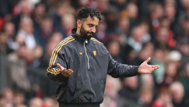 أوبي يرد على أموريم باحتفال في أولد ترافورد-Getty