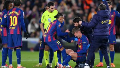 برشلونة يعلن غياب داني أولمو لحوالي شهر بعد تشخيص خلع في الكتف