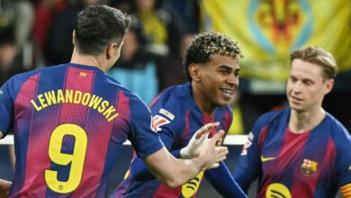 برشلونة يتغلب على فياريال 2-0 ويعزز صدارته- getty