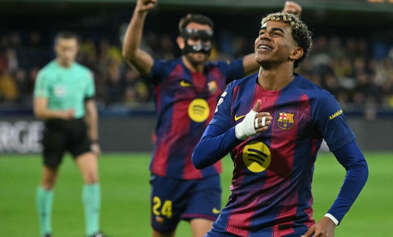 يامال يشعل لا سيراميكا باحتفال مثير- getty