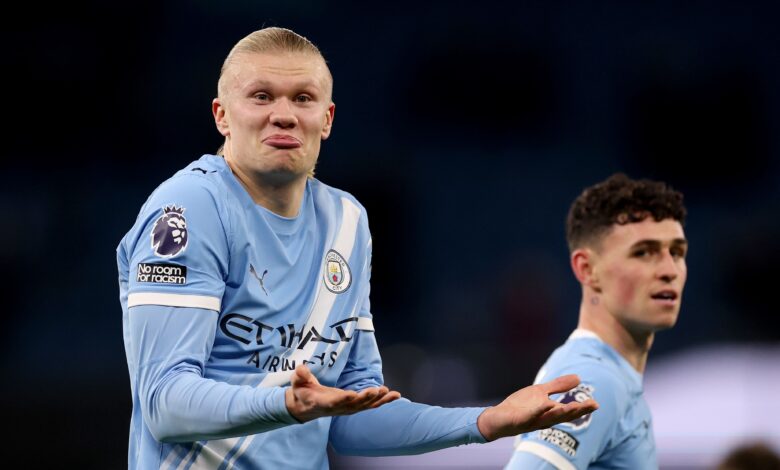 هالاند يثير السخرية بفيديو وجبته بعد فوز سيتي- getty