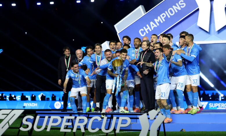نابولي يتوّج بلقب السوبر الإيطالي بعد الفوز على بولونيا- getty