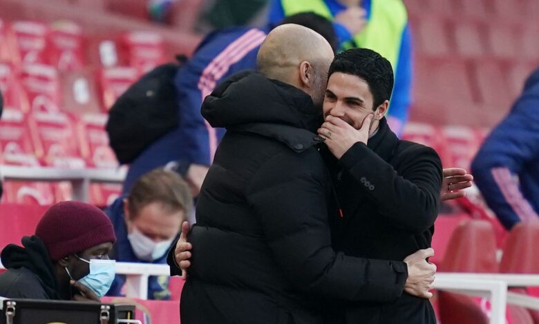 أرتيتا: جوارديولا يمارس الألاعيب النفسية.. وعلاقتنا أعمق من المنافسة