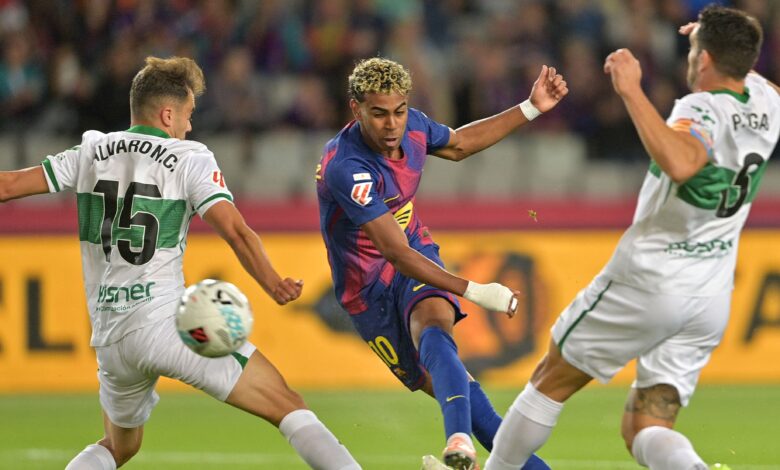 موعد مباراة إلتشي وبرشلونة 2026: التوقيت والقنوات الناقلة