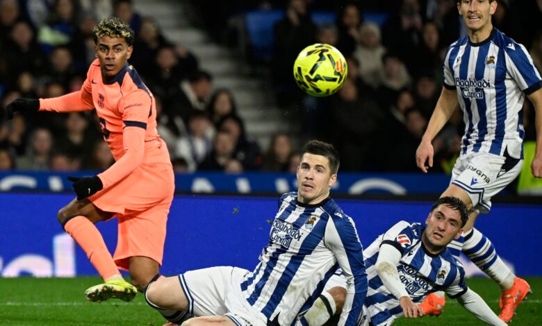 برشلونة ينهار: سوسيداد يقتنص فوزًا دراميًا- Getty