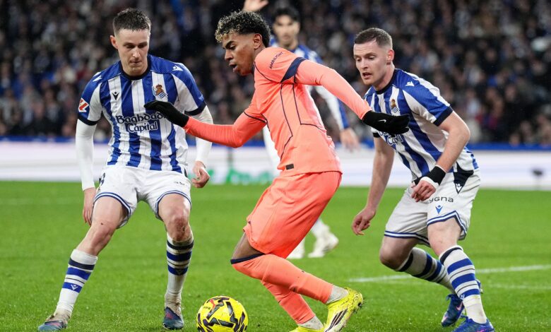 جدل تحكيمي في مباراة برشلونة وريال سوسيداد- Getty