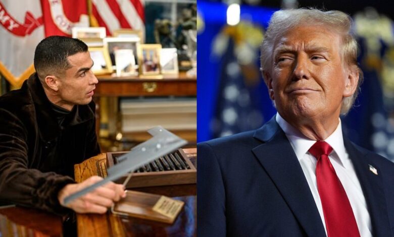 رونالدو ورد ترامب: الإعلام السعودي يحتفل بـ"بشت" الدون ضد أمريكا - Social gfx/ Goal Arabia