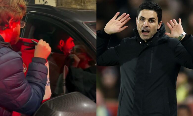 أرتيتا في موقف محرج مع مشجع أرسنال يطلب توقيعاً لعائلته