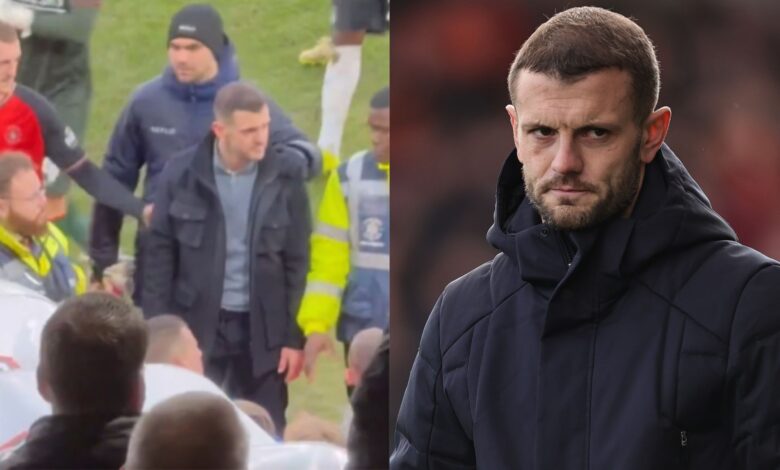 جاك ويلشير نجم أرسنال السابق يغضب ويتدخل الزملاء في مشهد مثير - Getty/X