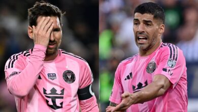 غضب ميسي: سواريز يحتضن نجم إنتر ميامي بعد هزيمة LAFC - Getty