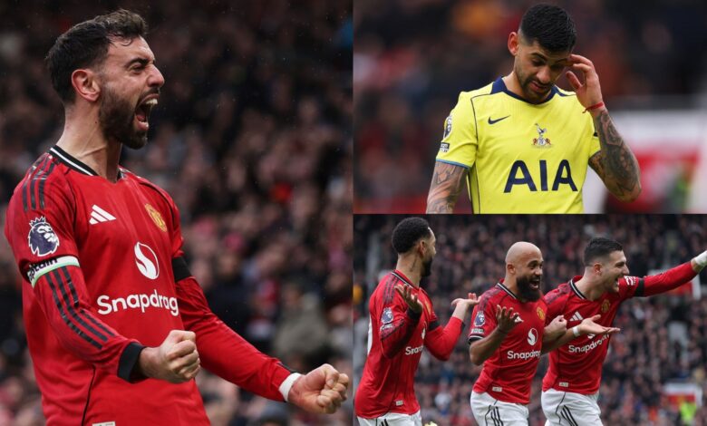 مانشستر يونايتد ضد توتنهام: كاريك يقود الشياطين بعرض مميز وبطاقة حمراء