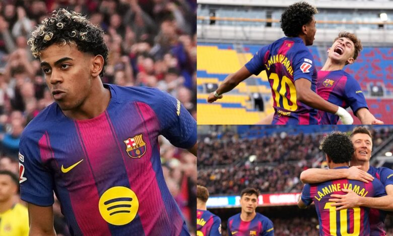 برشلونة يحسم الدوري الإسباني بفوز كبير على فياريال 4-1