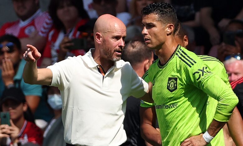 كريستيانو رونالدو وتين هاج: مواجهة كشفتها تقارير مدرب مانشستر يونايتد السابق