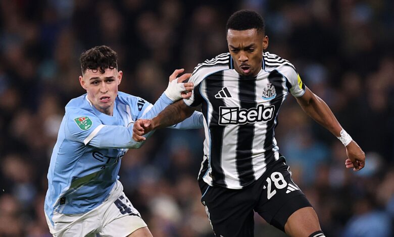 موعد مباراة مانشستر سيتي ونيوكاسل 2026 والقنوات الناقلة