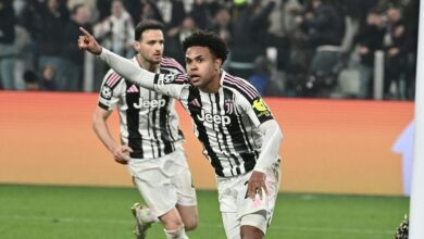 ويستون ماكيني يدرك التعادل ليوفنتوس في دوري أبطال أوروبا بعشرة لاعبين - AFP