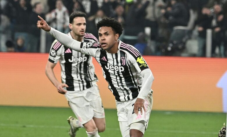 ويستون ماكيني يدرك التعادل ليوفنتوس في دوري أبطال أوروبا بعشرة لاعبين - AFP