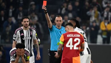 بطاقة حمراء 'جنائية' للويد كيلي: المشجعون غاضبون من قرار يوفنتوس ضد غلطة سراي - Getty Images Sport