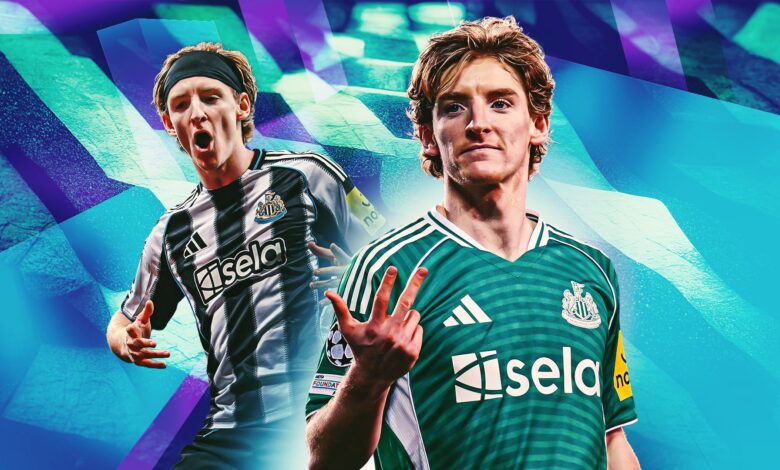 أنتوني جوردون: نجم دوري أبطال أوروبا يبهر إنجلترا ونيوكاسل - Getty/GOAL