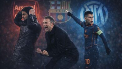 لعنة الهبوط: إنتر وبرشلونة وآرسنال تحت الضغط في موسم الأبطال!