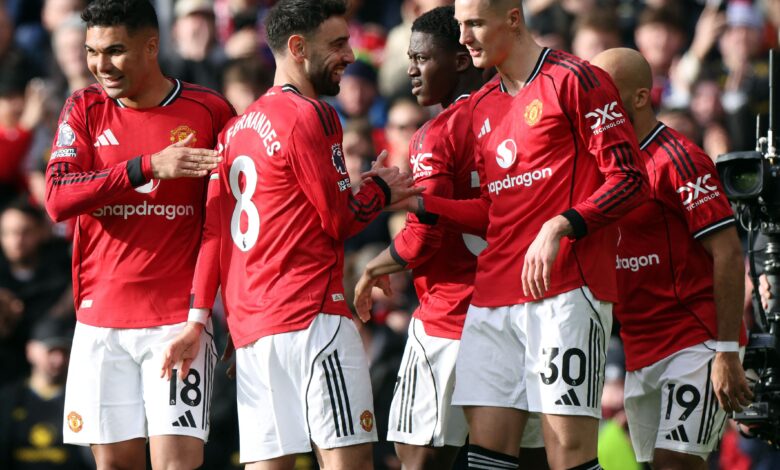 مانشستر يونايتد ينتصر على كريستال بالاس ويرتقي للمركز الثالث