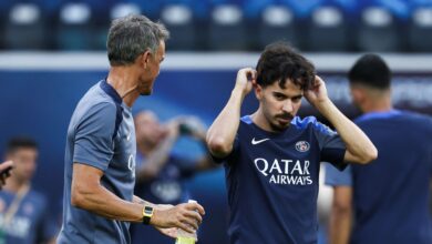 إنريكي يثير المخاوف حول فيتينيا قبل بايرن ميونخ