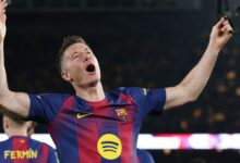 ليفاندوفسكي يرد على أنباء رحيله عن برشلونة