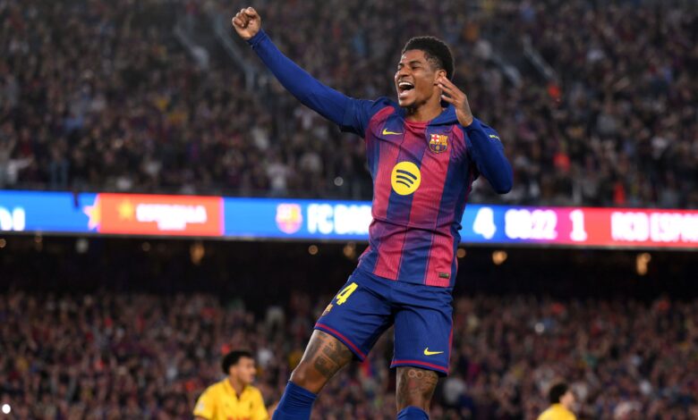 ماركوس راشفورد يثير التوتر بين برشلونة ومانشستر يونايتد