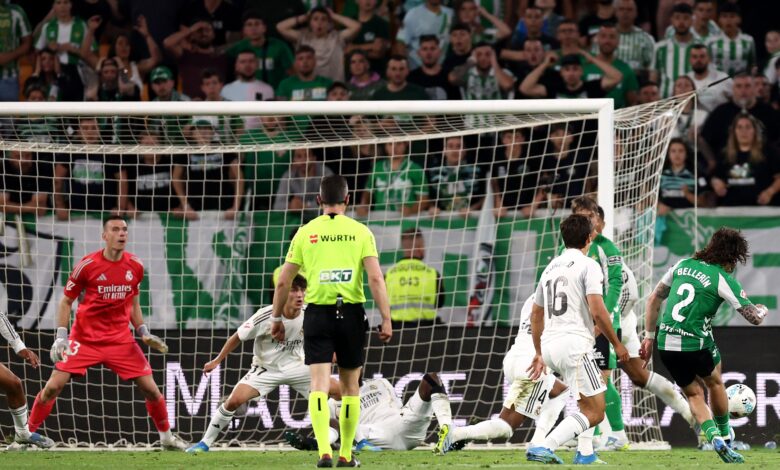 إصابة مبابي تفاجئ ريال مدريد في مباراة بيتيس