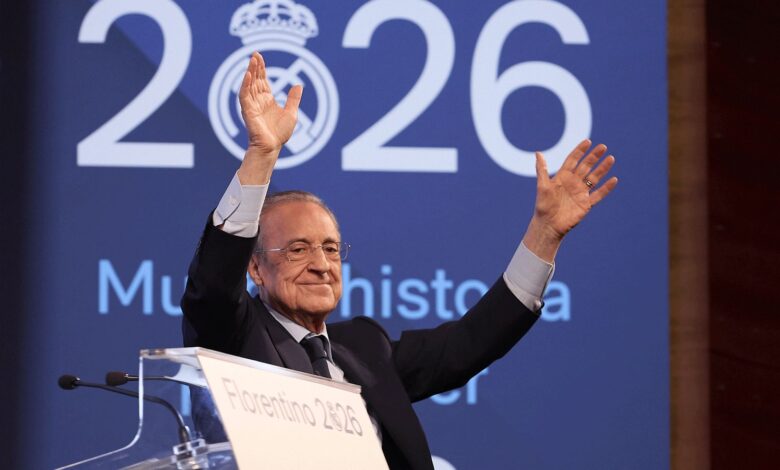 فلورنتينو بيريز يسحق ريكيلمي.. ويفوز بـ65% في انتخابات ريال مدريد