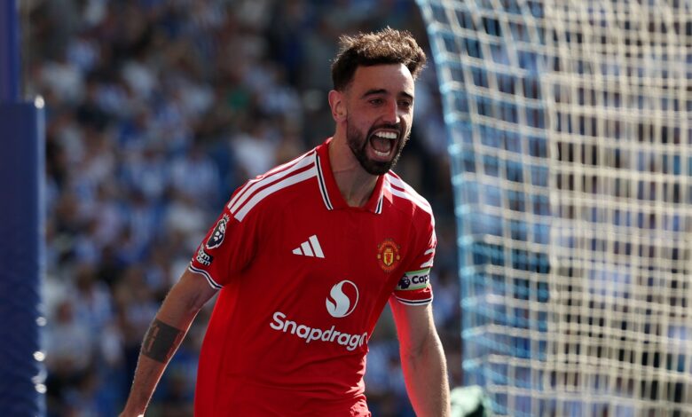 برونو فيرنانديز ينافس ثلاثي آرسنال على أفضل لاعب في إنجلترا