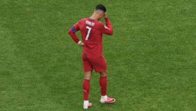 احتفال رونالدو في كأس العالم رغم غيابه عن التسجيل