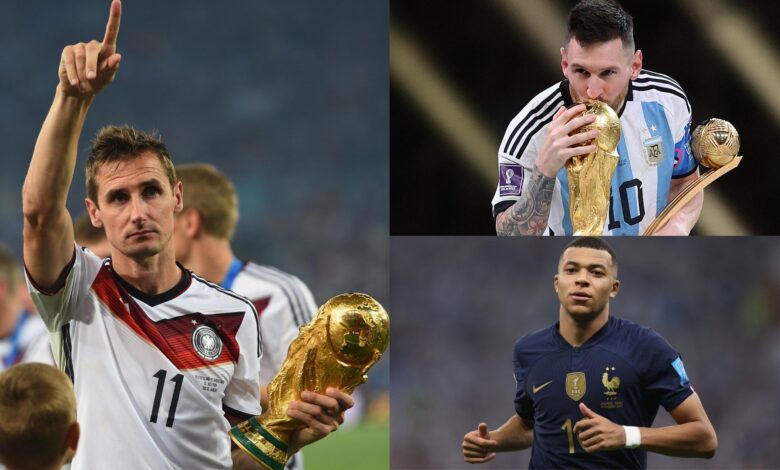 هدافي كأس العالم عبر التاريخ: ميسي يتصدر ومبابي يطارد خلفه