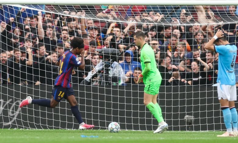 أديمي يتجاوز بالاك بتحفة فنية مع برشلونة في دوري الأبطال